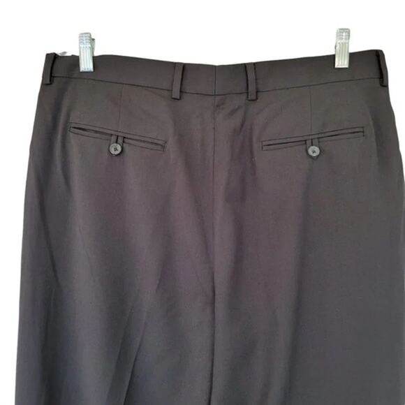 Perry Ellis Portfolio Straight Fit Dress Pants Black Men Size 36x34 Flat Front - Picture 6 of 9